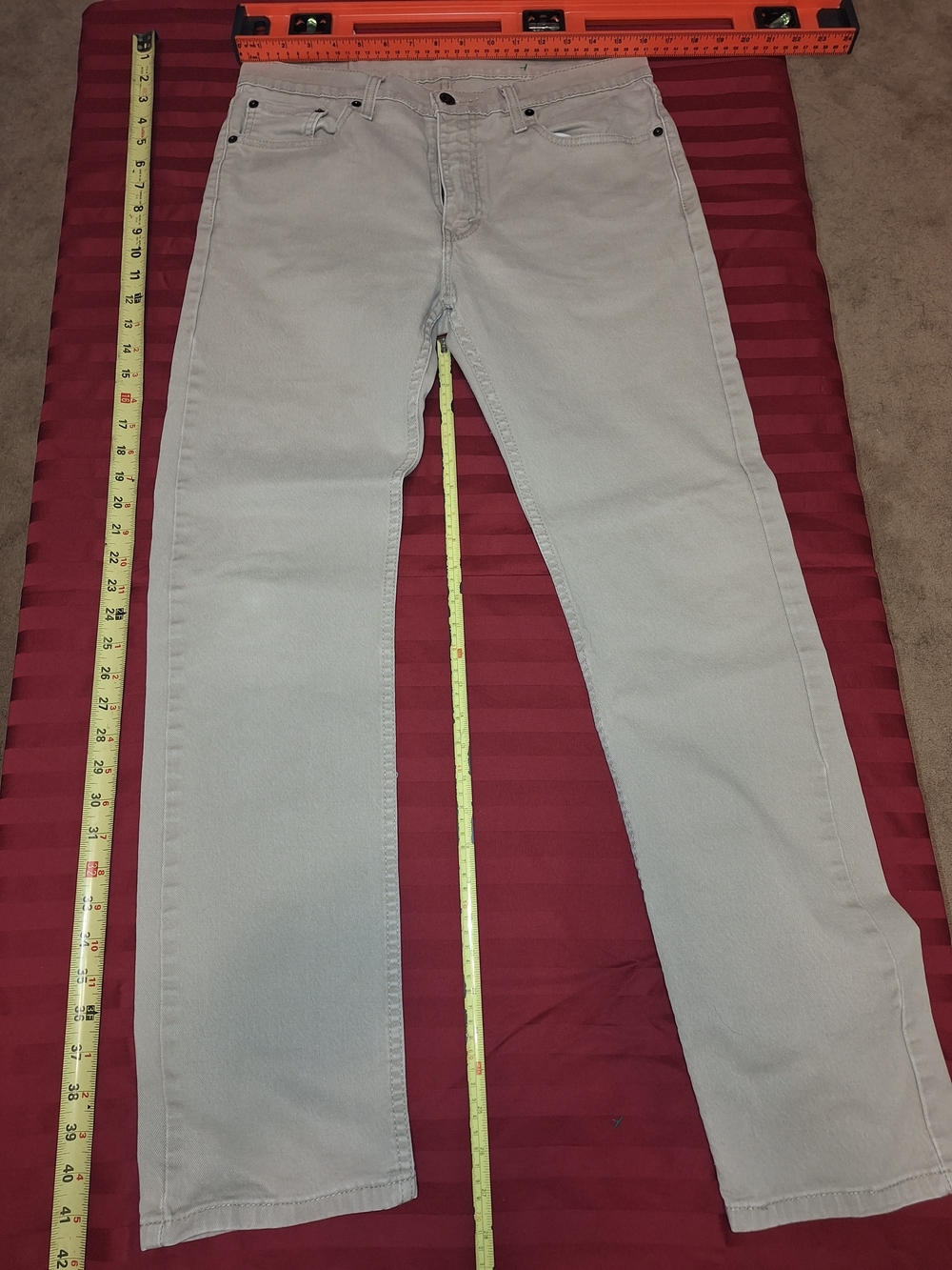 Levi's Light Gray Straight-Leg Jeans